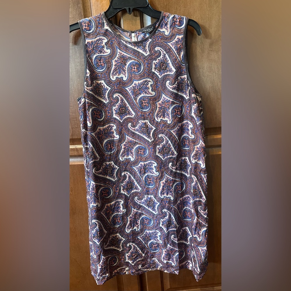 Theory Multicolor Paisley Dress. Size 12-Fits Like A 10. 💯 Silk. Bundle 4 Deals!
